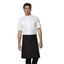 Kokke-/servicejakke, korte ærmer, hvid, 65/35% rPES/CO, Kentaur, fra 2XS til 2XL (1 stk.)