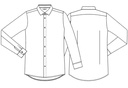 Herreskjorte - modern fit, hvid, 49/48/3%CO/PES/EOL, Kentaur, fra XS til 2XL (1 stk.)