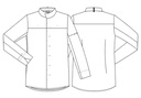 Kokkeskjorte, sort, 65/35% PES/CO, Kentaur, fra XS til 2XL (1 stk.)