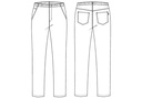 High stretch pull on, hvid, 67/31/2%CO/PES/EL, Kentaur, fra XS til 2XL (1 stk.)