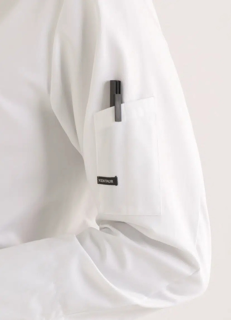 Kokke-/serviceskjorte l/arm, hvid, 65/35% rPES/CO, Kentaur, fra XS til 2XL (1 stk.)