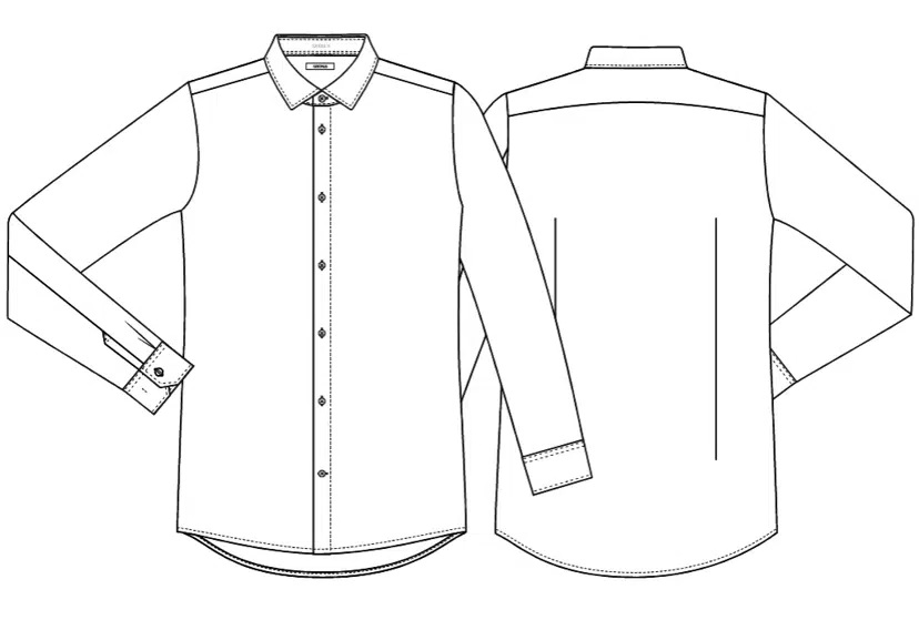 Herreskjorte - modern fit, sort, 49/48/3%CO/PES/EOL, Kentaur, fra XS til 2XL (1 stk.)