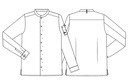 Kokke-/service skjorte, langærmet, sort, 65/35% rPES/CO, Kentaur, fra XS til 2XL (1 stk.)