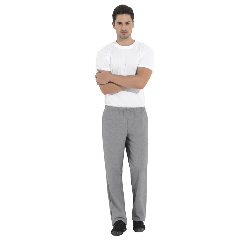 Unisex joggingbuks, sort/hvid, 65/35% PES/CO, Kentaur, fra XS til 2XL (1 stk.)