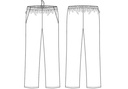 Unisex joggingbuks, sort/hvid, 65/35% PES/CO, Kentaur, fra XS til 2XL (1 stk.)