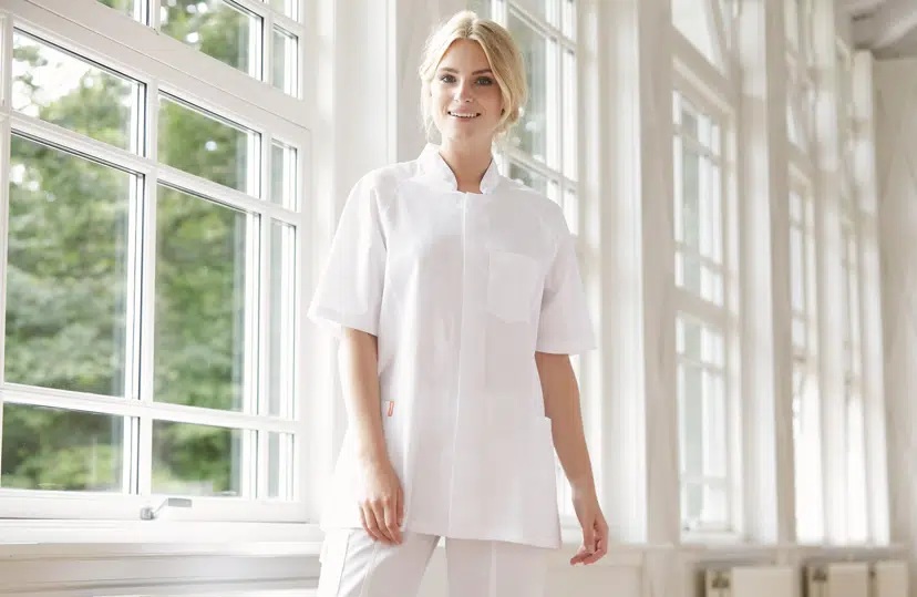 Unisex skjorte, hvid, 50/50% CLY/PES, Kentaur, fra 2XS til 2XL (1 stk.)