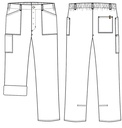 Unisex buks, hvid, 50/50% CO/PES, Kentaur, fra XS til 2XL (1 stk.)
