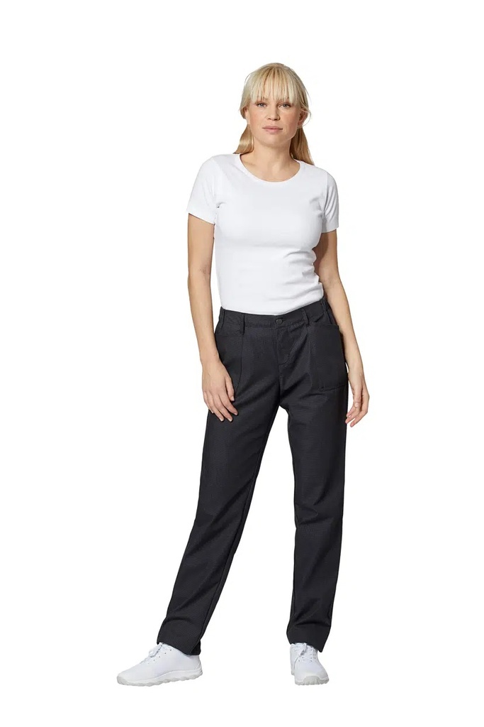 Unisex buks m/lårlomme, sort/grå pepita, 65/35% PES/CO, Kentaur, fra XS til 2XL (1 stk.)