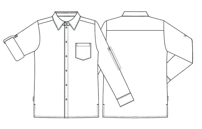 Herreskjorte, hvid, 65/35% PES/CO, Kentaur, fra XS til 2XL (1 stk.)