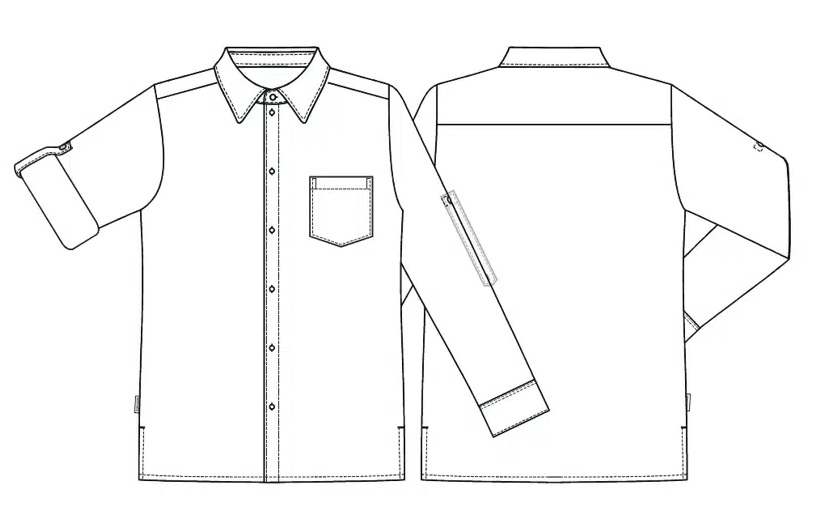 Herreskjorte, hvid, 65/35% PES/CO, Kentaur, fra XS til 2XL (1 stk.)
