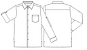 Herreskjorte, sort, 65/35% PES/CO, Kentaur, fra XS til 2XL (1 stk.)