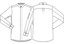 Kokke-/serviceskjorte, sort, 65/35% PES/CO, Kentaur, fra XS til 2XL (1 stk.)