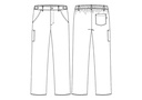 Unisex buks, hvid, 50/50% CLY/PES, Kentaur, fra XS til 2XL (1 stk.)