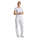 Unisex buks med lårlomme, hvid, 65/35% PES/CO, Kentaur, fra XS til 2XL (1 stk.)