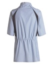 Unisex funktionsskjorte, blå/hvid strib, 60/40% CO/PES, Kentaur, fra XS til 2XL (1 stk.)