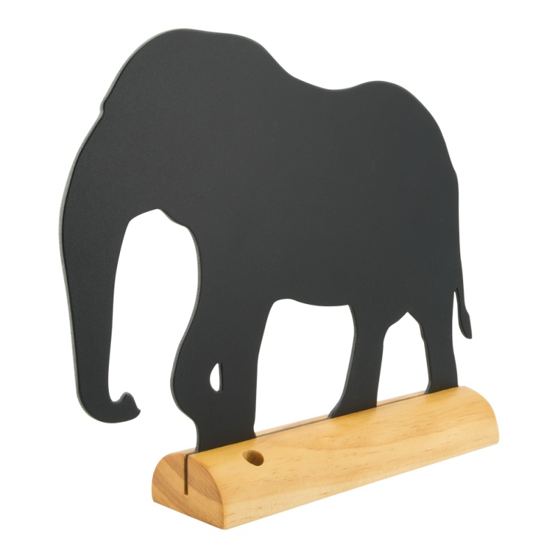 Bordskilt, ELEFANT, sort, Securit Silhuet, (1 stk.)