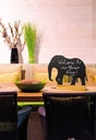 Bordskilt, ELEFANT, sort, Securit Silhuet, (1 stk.)
