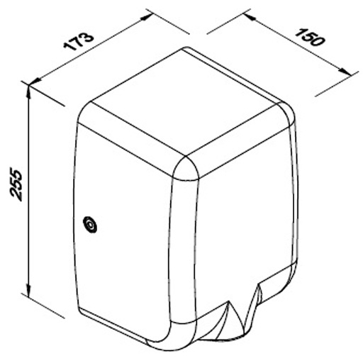 Håndtørrer, Passat V, 1.350 watt, Rustfrit stål (1 stk.)