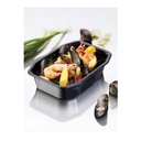 Plastbakke, Duni, 21,5x14,8x4cm, 840 ml, sort, PP, 1-rums, Duni, (328 stk.)