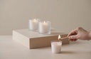 Fyrfadslys, Switch & Shine Refill, 25 timer, 6,5x6,5cm, Svanemærket, hvid, Duni, (12 stk.)