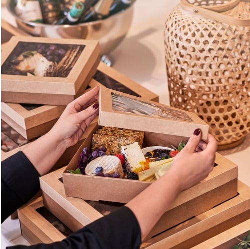 Bakke, Glance Catering Tray Small, lille, 22,5x22,6x6cm, brun, 1-rum, pap, (100 stk.)