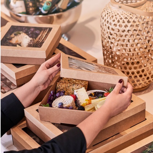 Bakke, Glance Catering Tray Small, lille, 22,5x22,6x6cm, brun, 1-rum, pap, (100 stk.)