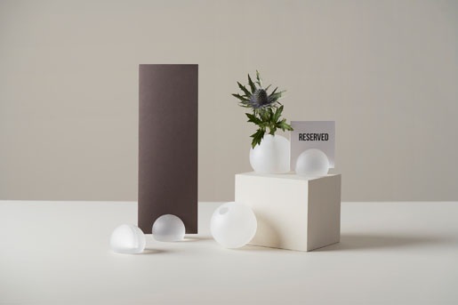 Vase, Drop, 6,5xØ8cm, "Frosted", Duni, (4 stk.)