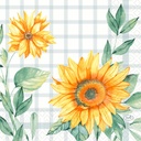 Frokostserviet, 3-lags, 33x33cm, "Sunflower day", Duni, (500 stk.)