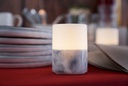 Lysestage, LED holder, Marble, 105x75mm, "Bright", Duni, (4 stk.)