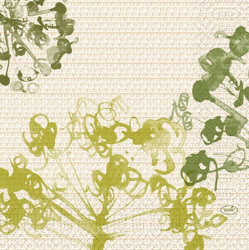 Serviet, 3-lags, 33x33cm, "Green Umbles", Duni, (500 stk.)