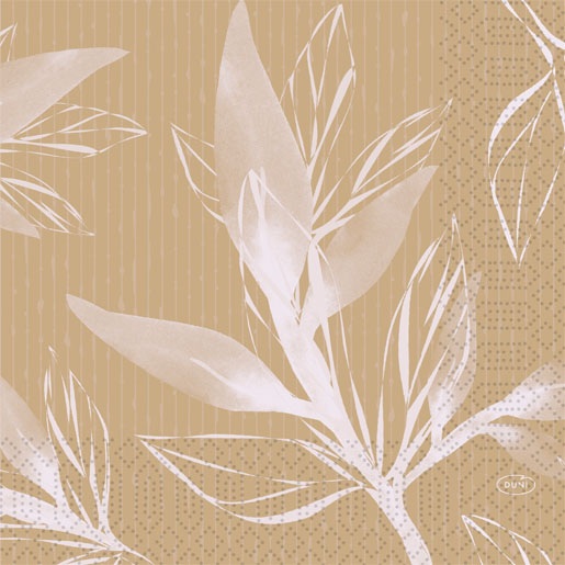 Frokostserviet, 3-lags, 33x33cm, "Eco Leaves", Duni, (500 stk.)