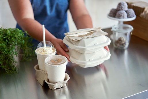 Skål, "Octabagasse", bagasse, brun, 400ml, Duni, (300 stk.)
