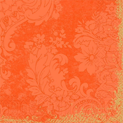 Serviet, 3-lags, 33x33cm, Royal Sun Orange, Duni, (1000 stk.)