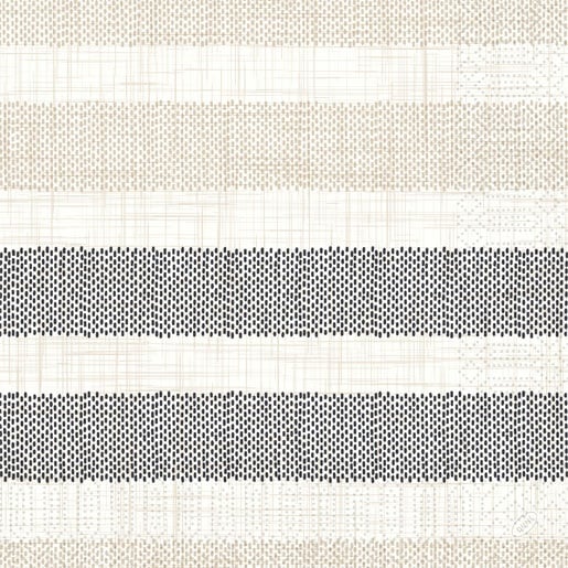 Middagsserviet, 3-lags, 40x40cm, Rigato sort, Duni, (1000 stk.)