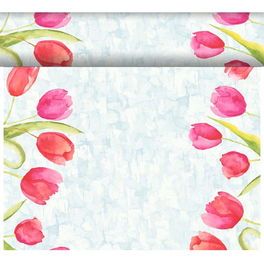Kuvertløbere/bordløbere, Tete-A-Tet, Dunicel, 0,4x24m, "Painted Tulips", Duni, (4 stk.)