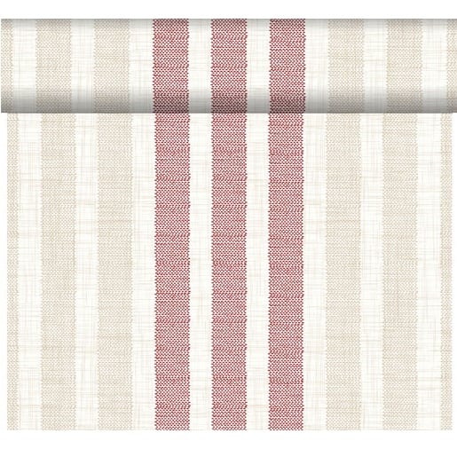 Kuvertløbere/bordløbere, Tete-A-Tet, Dunicel, 0,4x24m, Rigato bordeaux, Duni, (4 stk.)