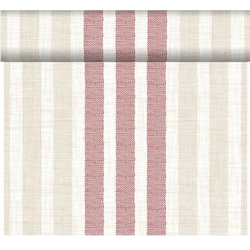 Kuvertløbere/bordløbere, Tete-A-Tet, Dunicel, 0,4x24m, Rigato bordeaux, Duni, (4 stk.)