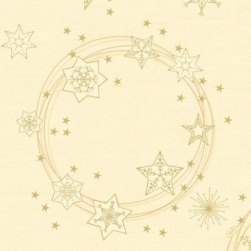 Middagsserviet, Dunilin, 40x40cm, "Star Shine Cream", Duni, (225 stk.)