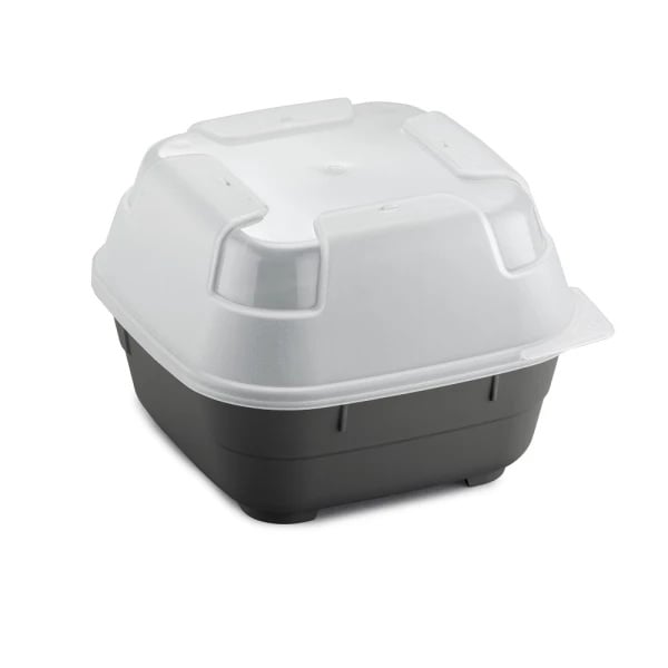 Genanvendelig plastskål med højt låg, 550ml, GoodBowl Tiny XL, Thermohauser, (sæt á 5 stk.)