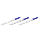 Bagekniv, 31cm, rustfrit stål, enkeltsidet savslibning, blåt plastgreb, Thermohauser, (1 stk.)