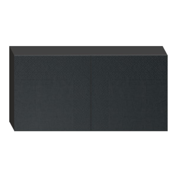 Kaffeserviet, 2-lags, 1/4 fold, 24x24cm, sort, nyfiber, 12 pakker á 200 stk. (2.400 stk.)