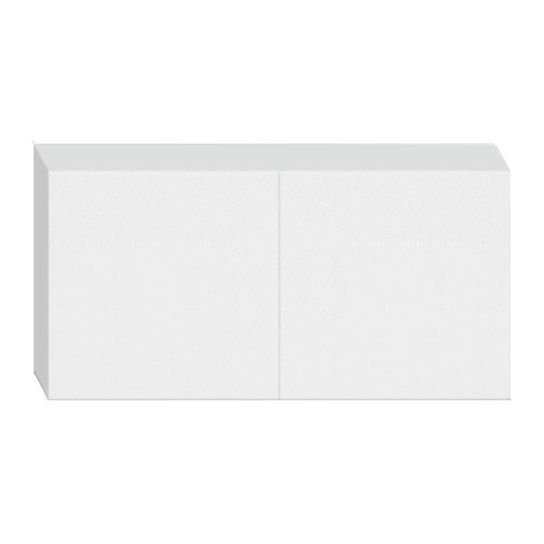 Kaffeserviet, 2-lags, 1/4 fold, 24x24cm, hvid, nyfiber, 12 pakker á 200 stk. (2.400 stk.)