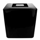 Isspand med låg, 10 ltr, 25x24cm, firkantet, plastik, sort, (1 stk.)