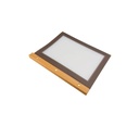 Menuramme med 2 lommer, Securit® WOOD, til ark, træ/refleksfri PP, flere str. & farver, (1 stk.)