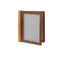 Menuramme med 2 lommer, Securit® WOOD, til ark, træ/refleksfri PP, flere str. & farver, (1 stk.)
