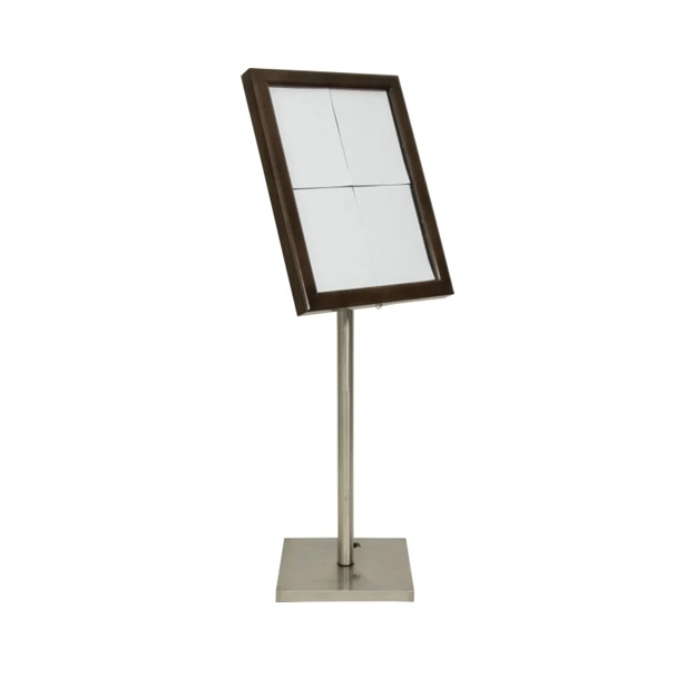 LED Informationsdisplay til 4xA4 med 125 cm stander, Securit® CLASSIC, flere farver, (1 sæt)