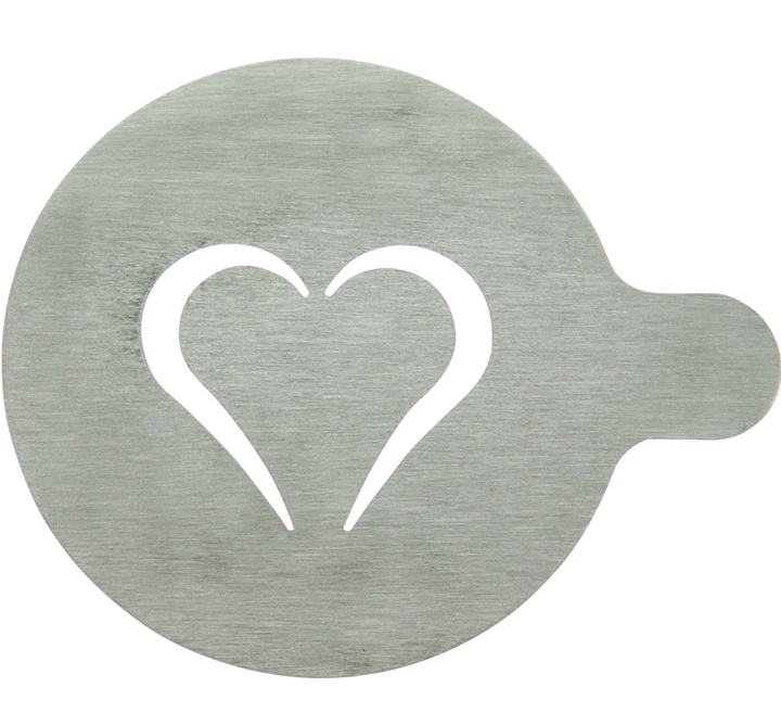 Kaffe stencils, Securit®, 2 motiver, 10x12,4 (Ø10) cm, rustfrit stål, (2 stk.)