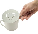 Kaffe stencils, Securit®, 2 motiver, 10x12,4 (Ø10) cm, rustfrit stål, (2 stk.)