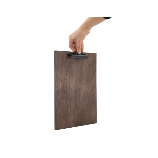 Clipboard menuholder, Securit® WALNUT, A4, lakeret valnøddetræ, (1 stk.)