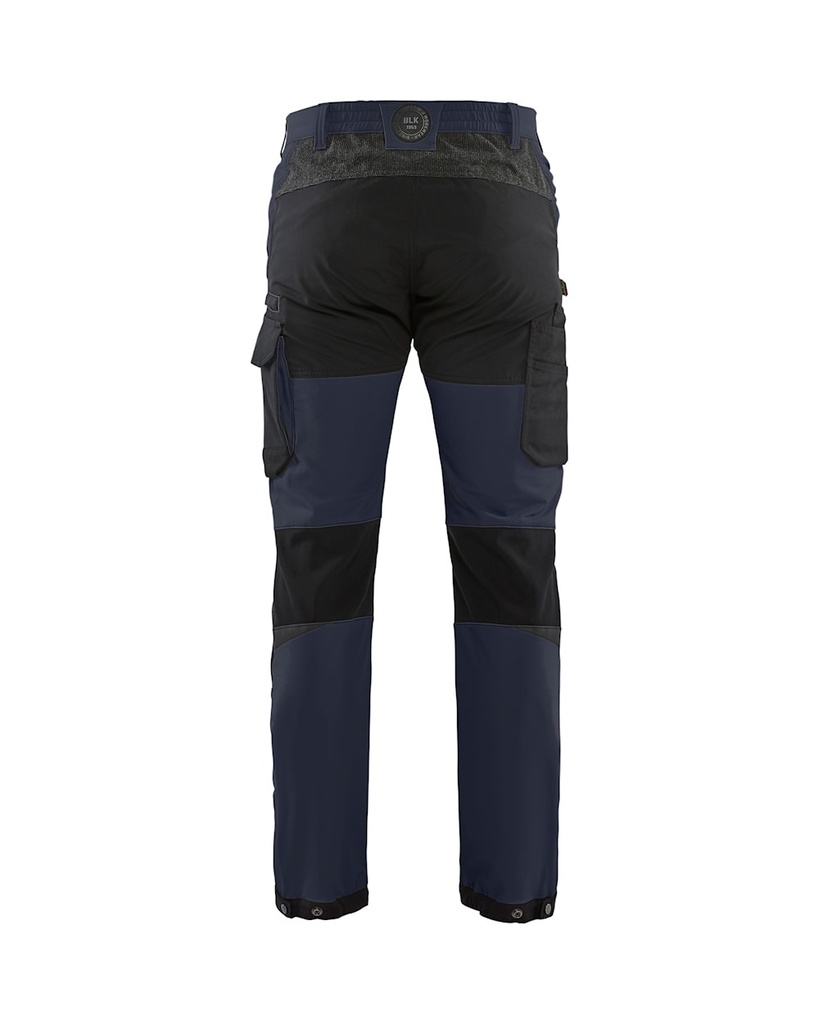 Arbejdsbuks med stretch, mørk marineblå/sort, Blåkläder, C44-D124, (1 stk.)